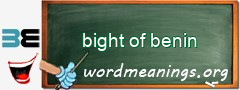 WordMeaning blackboard for bight of benin